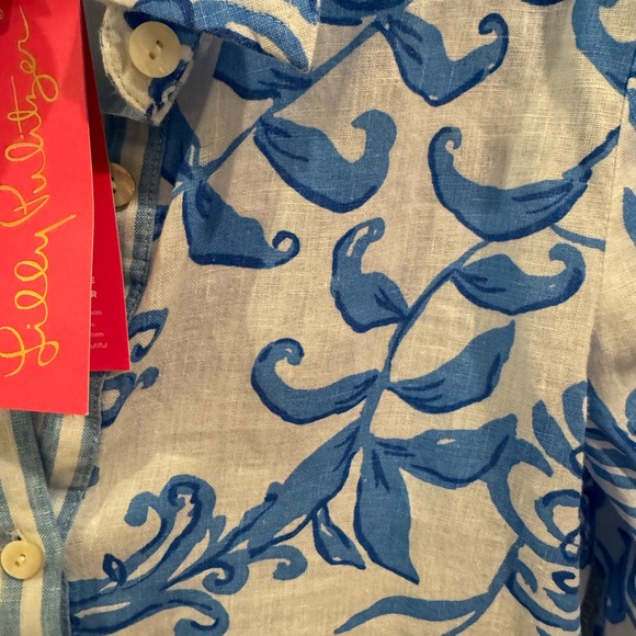 NWT Lilly Pulitzer Linen Top Sz Small - Picture 4 of 15